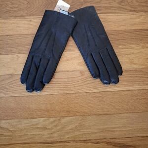 Wilson Fur Lined Ladies Black  Leather Gloves Size XL  Wilsons Leather